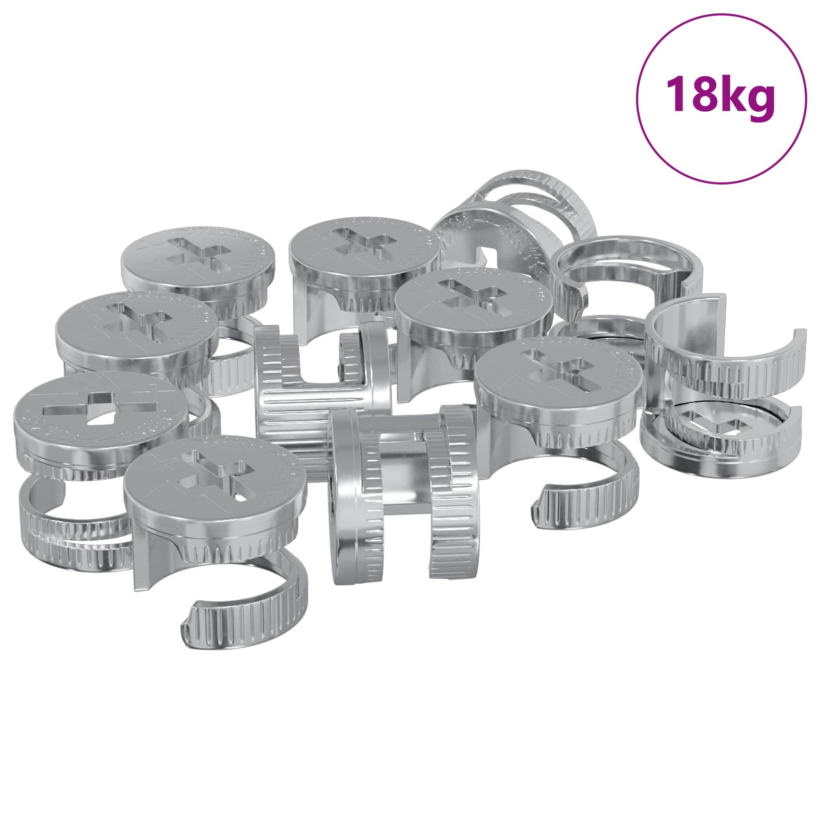 Kam Lås Skruer 8372 pcs Sølv Metal