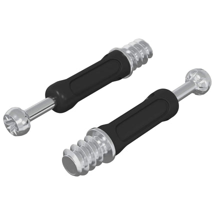 Kam Lås Skrue 2 stk. Sølv og Sort M6 x 40 mm Metal