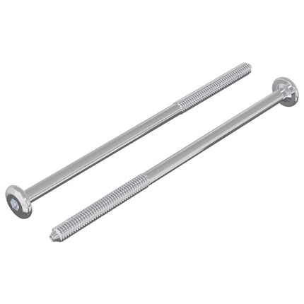 Skrue 2 stk. Sølv M6 x 120 mm Stål