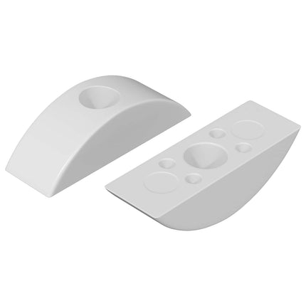 Halvmåne Skive 2 pcs Hvid M6 Polypropylen