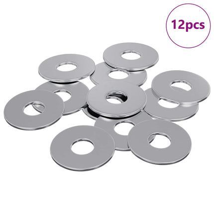 Skiver 12 pcs Sølv 18 x 18 x 1,2 mm Jern