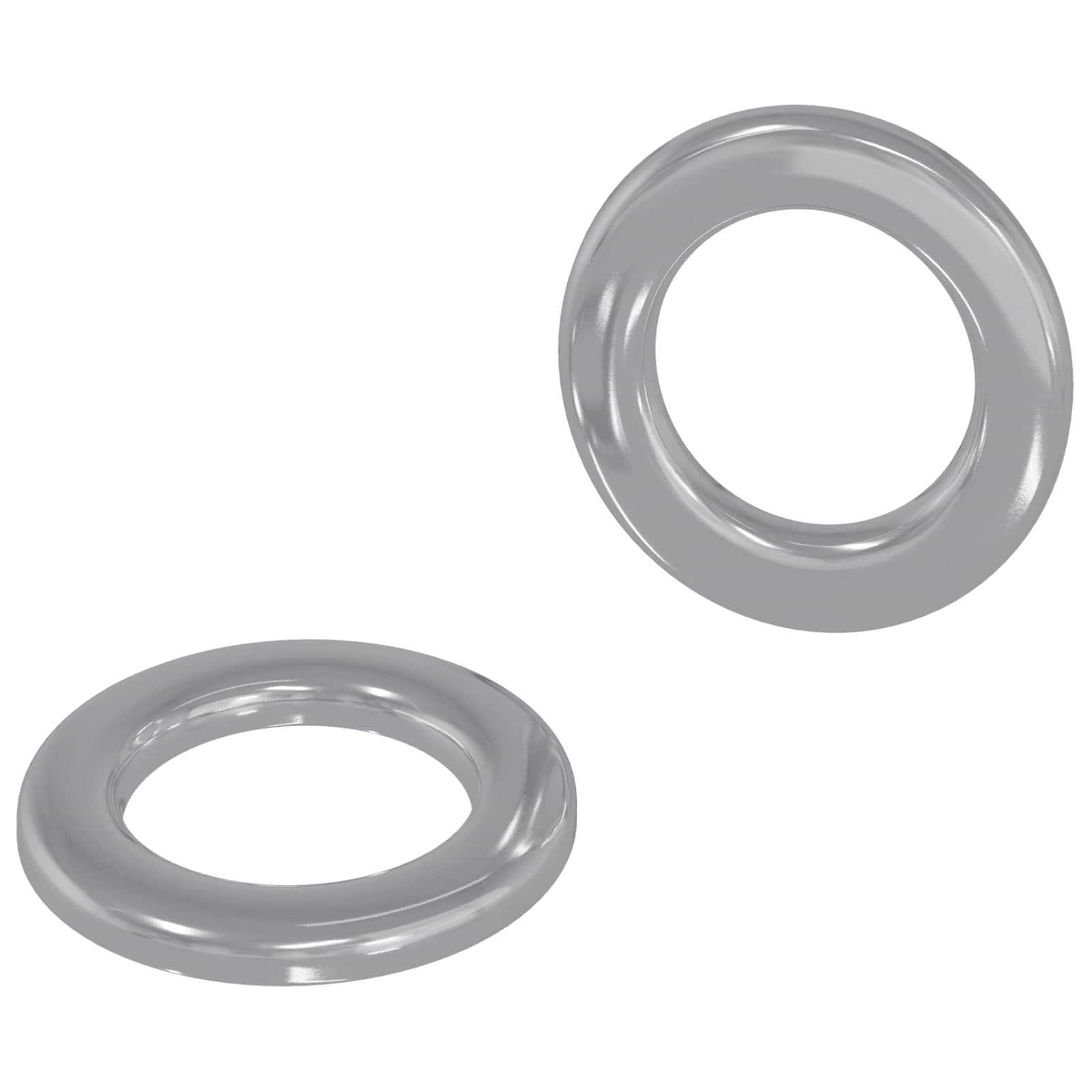 Skiver 2 pcs Sølv 10 x 10 x 0,8 mm Jern