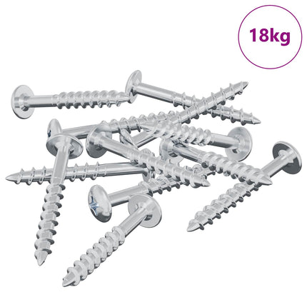 Skrue 7792 pcs Sølv 9,8 x 35 mm Jern
