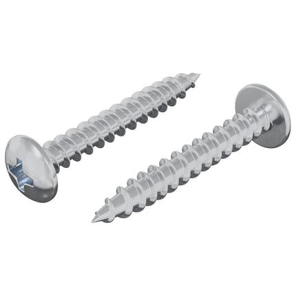 Træskrue 2 pcs Sølv M4 x 28 mm Jern
