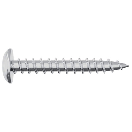 Træskrue 2 pcs Sølv M4 x 28 mm Jern