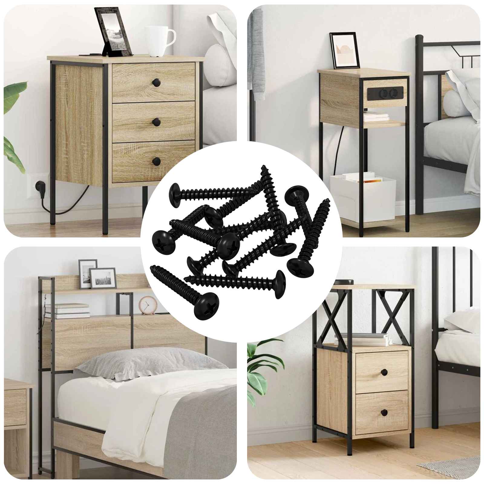 Tapenagel 8219 pcs Sort Stål