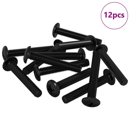 Skrue 12 pcs Sølv 5 x 30 mm Jern