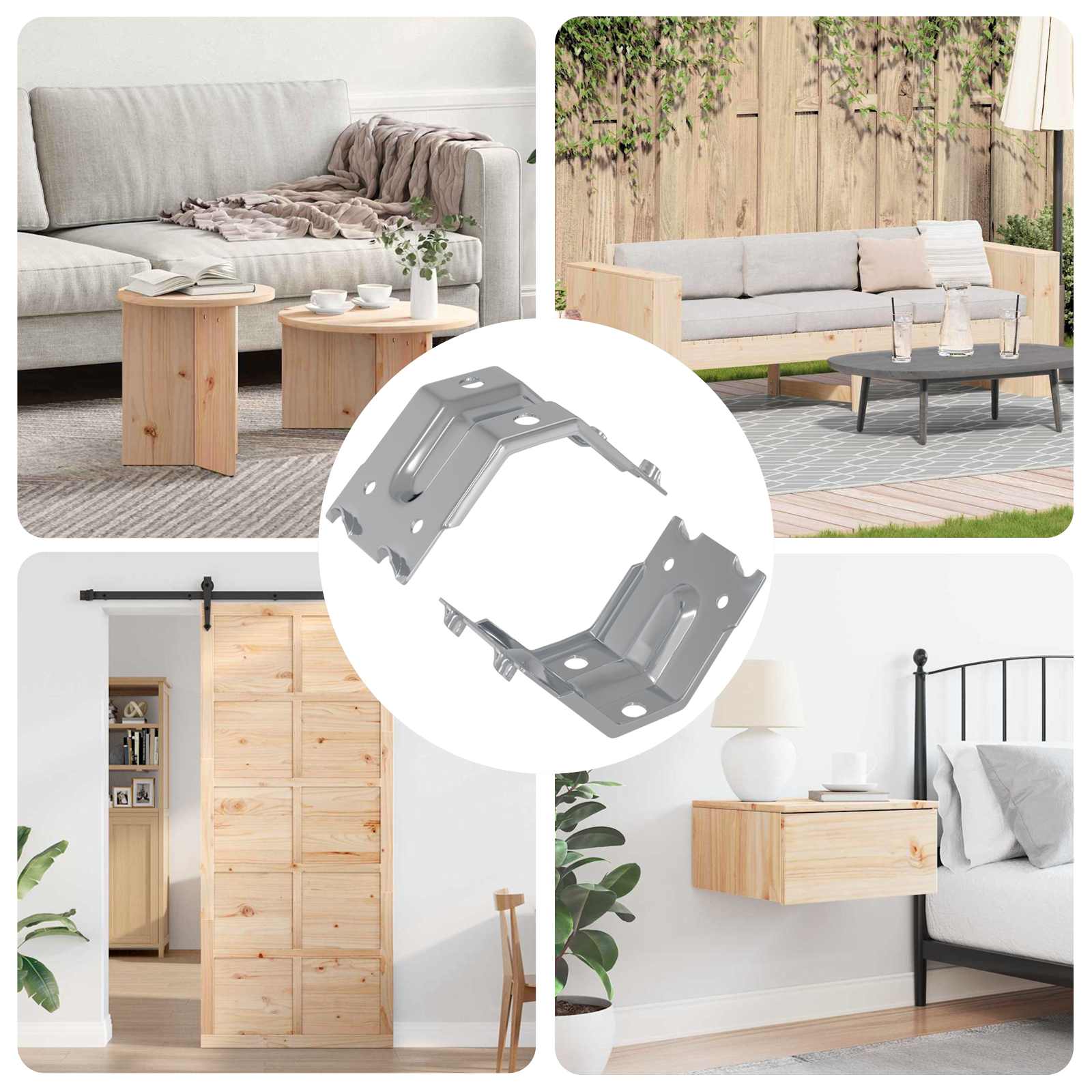 Beslag 2 pcs Zinkbelagt 106 x 55 x 1,5mm Stål