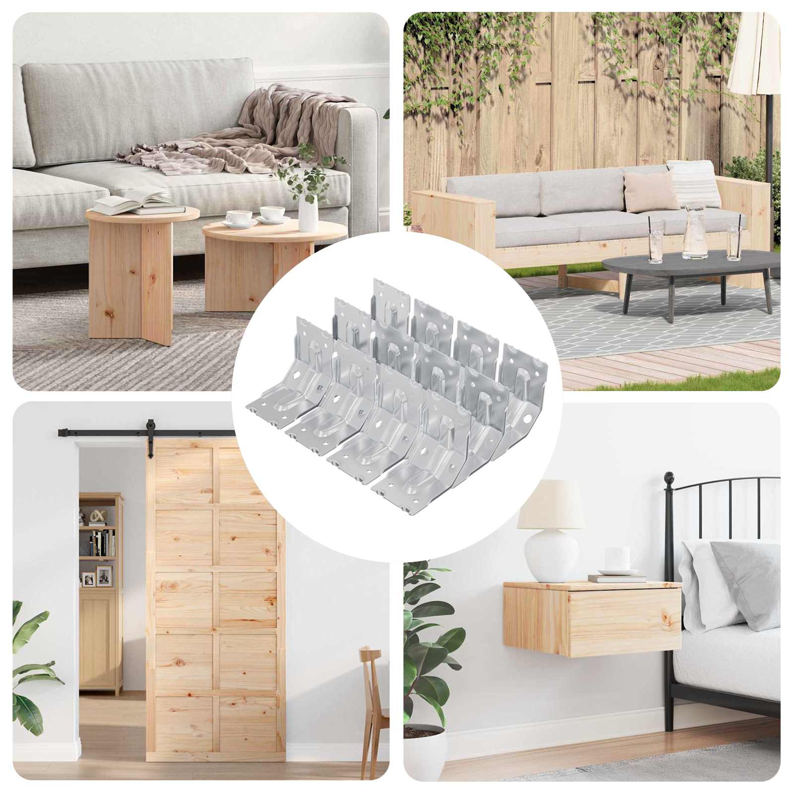 Beslag 212 pcs Zinkbelagt 106 x 55 x 1,5mm Stål