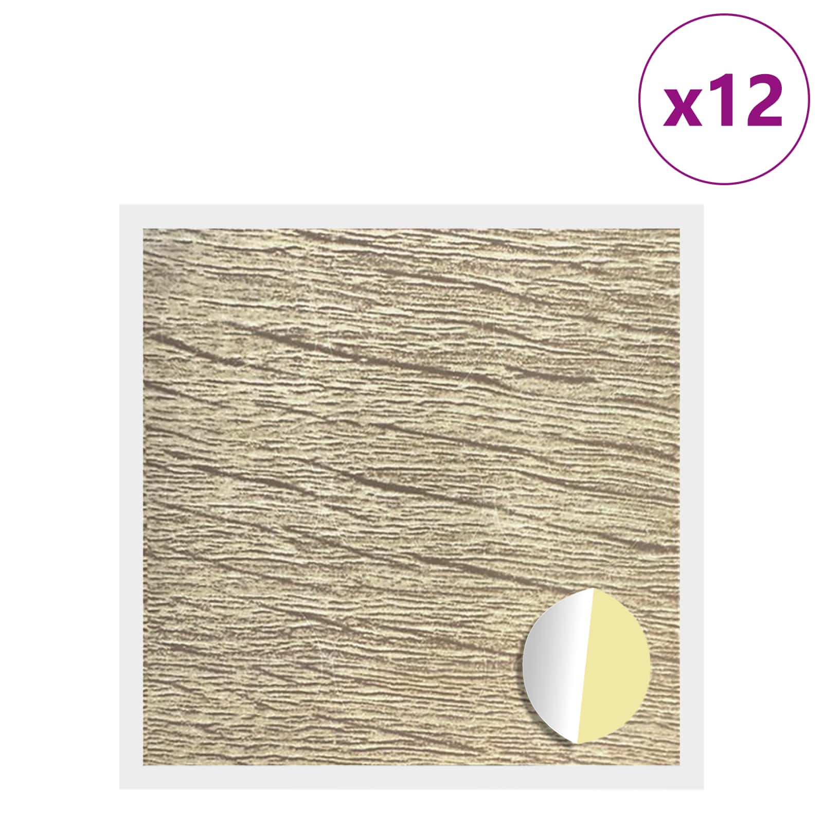 Klæbende Skrue Cover 12 pcs Sonoma eg Ø 20 x 0,5 mm