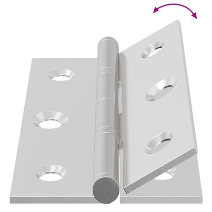 Hængsel Ensfarvet 2 pcs Sølv 58 x 35 x 1 mm Stål