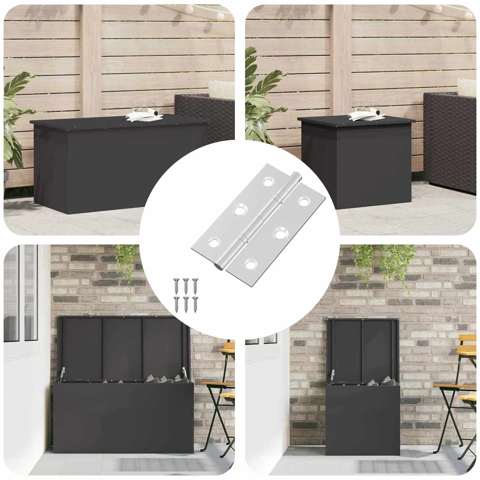 Hængsel Ensfarvet 12 pcs Sølv 58 x 35 x 1 mm Stål