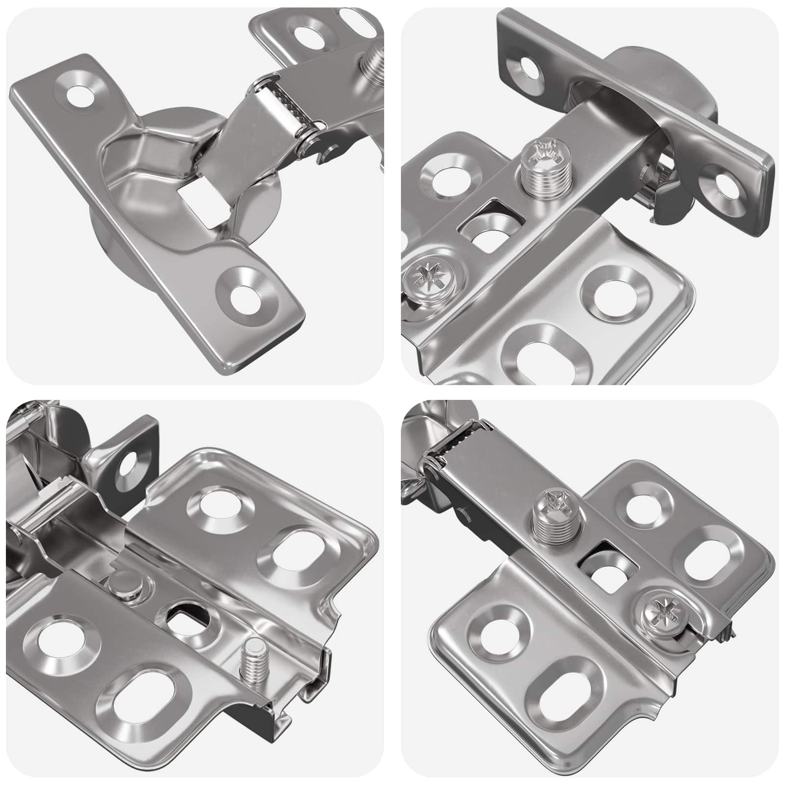 Hængsel 2 pcs Nikkel 85 x 52,5 x 9,5 mm Jern