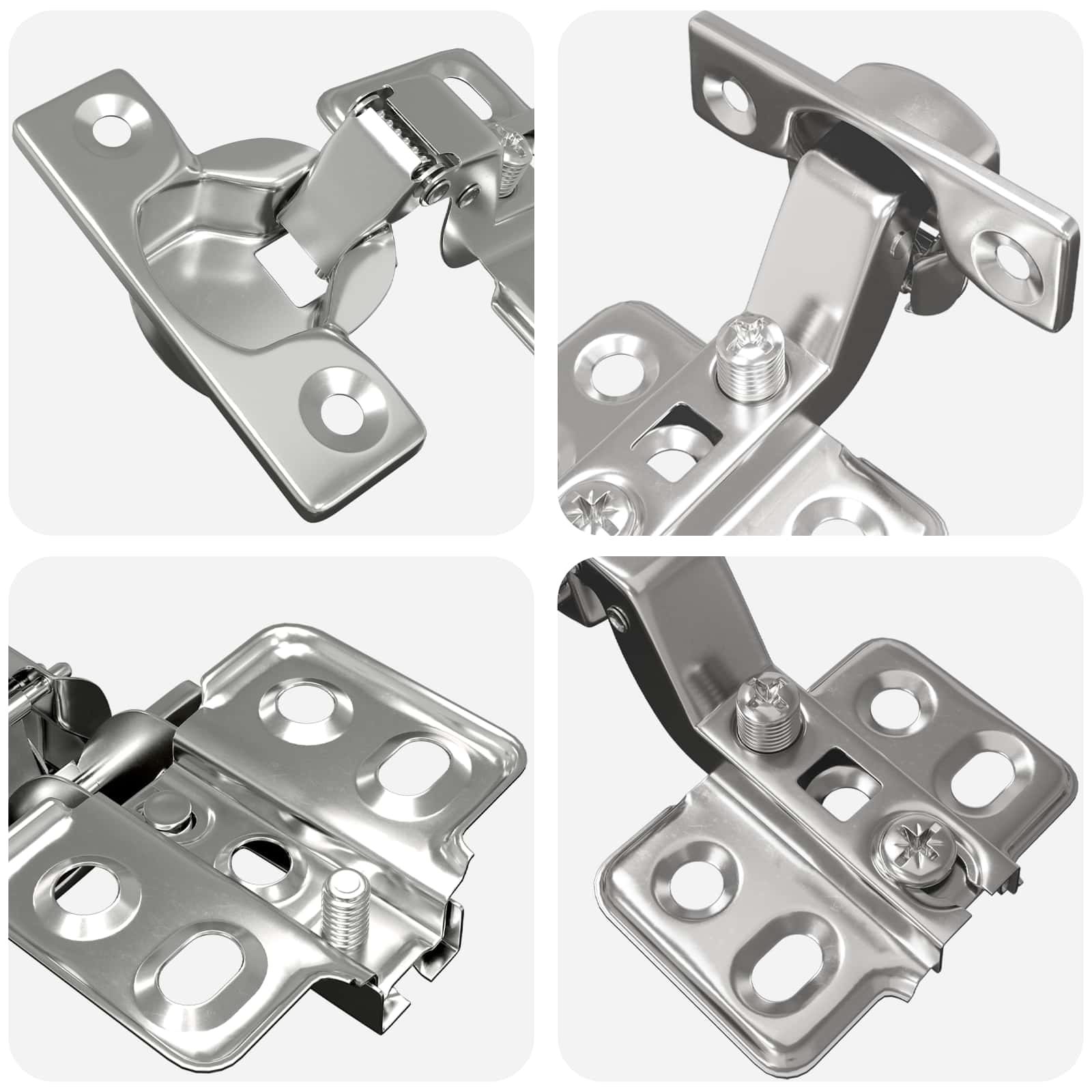 Hængsel 12 pcs Nikkel 85 x 52,5 x 9,5 mm Jern