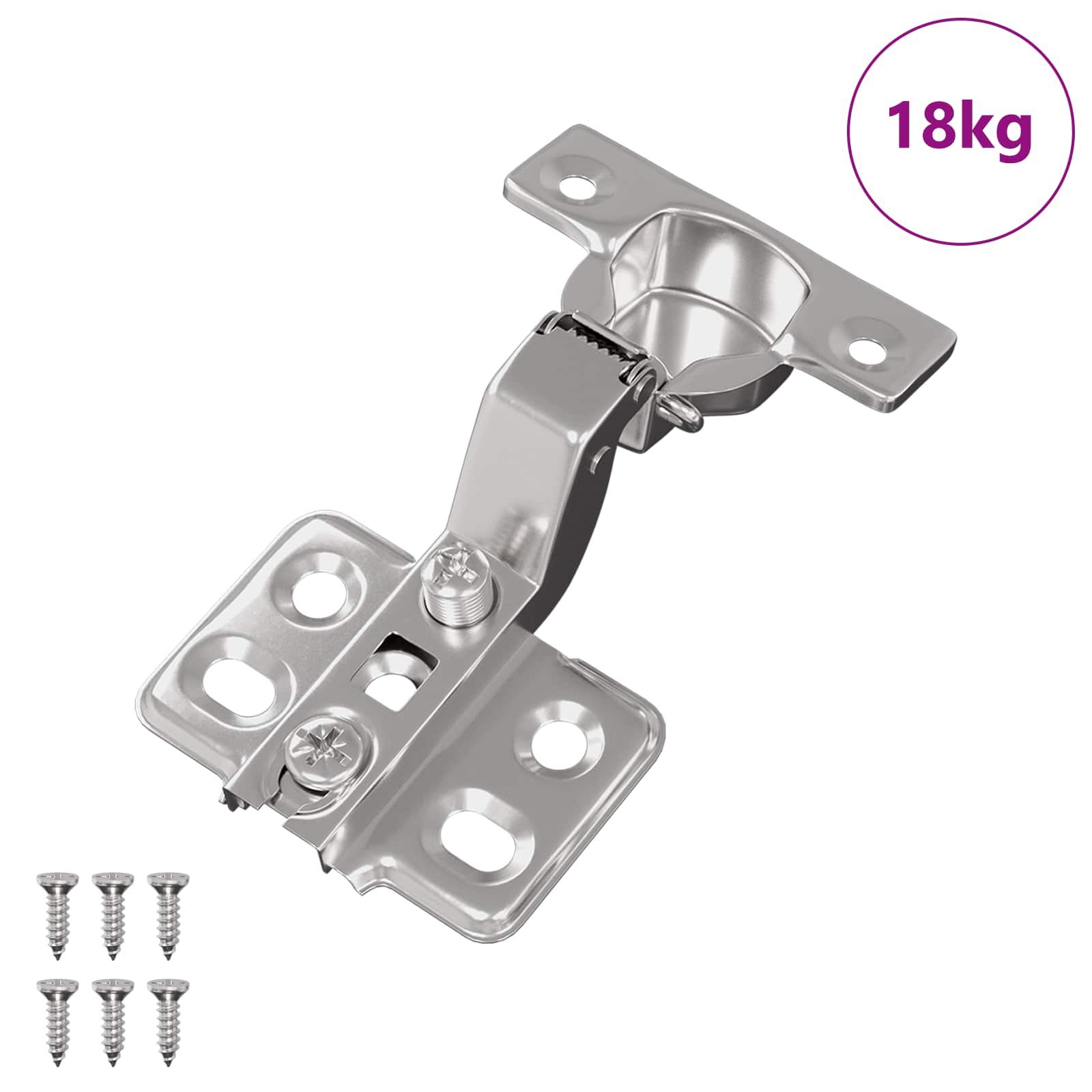 Hængsel 254 pcs Nikkel 85 x 52,5 x 9,5 mm Jern