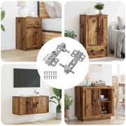Hængsel 2 pcs Nikkel 139 x 64,1 x 10 mm Jern