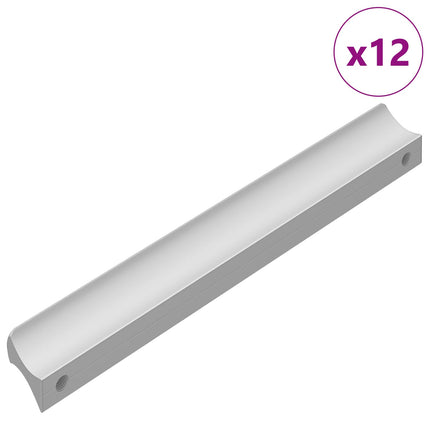 Håndtag Ensfarvet 12 pcs Sølv 105.7 x 7.4 x 15.5 mm Aluminium