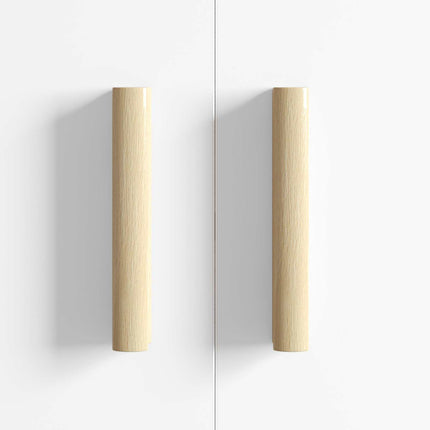 Lige håndtag 2 pcs Naturlig træfarve 130 x 25 x 30 mm