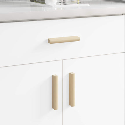 Lige håndtag 2 pcs Naturlig træfarve 130 x 25 x 30 mm