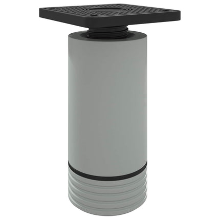 Møbelben Indstillelig 2 pcs Hvid 64 x 64 x 100 mm PP