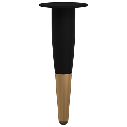 Møbelben 12 stk. Sort og Guld Ø 40 x 98 mm Jern
