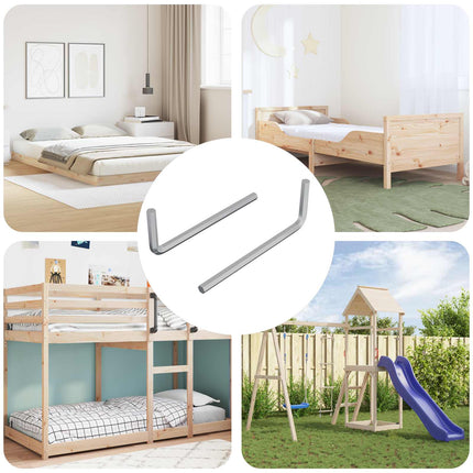 Inbuss nøgle 2 pcs Sølv 20 x 52 mm Stål
