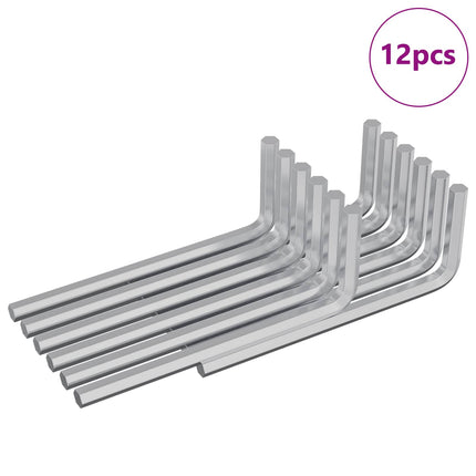 Inbuss nøgle 12 pcs Sølv 22 x 66 mm Stål