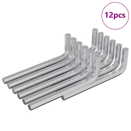 Inbuss nøgle 12 pcs Sølv 32 x 86 mm Stål