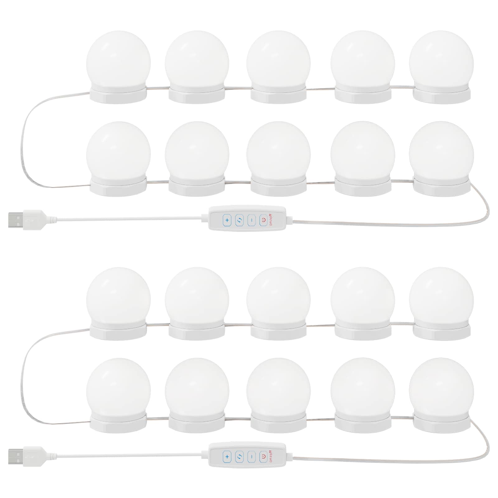 Spejl Lygter 2 pcs Hvid 4.5 x 4.5 x 4.8 cm Plastik