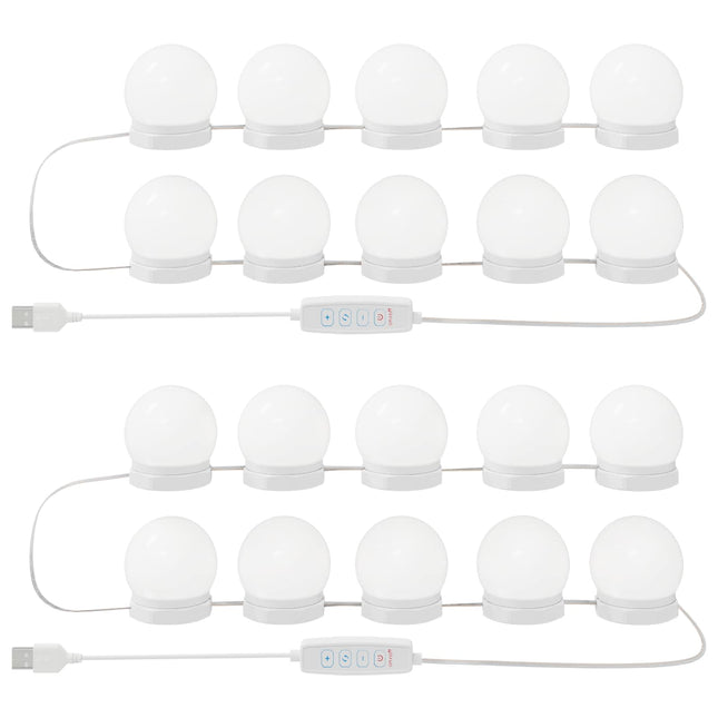 Spejl Lygter 2 pcs Hvid 4.5 x 4.5 x 4.8 cm Plastik