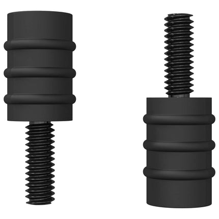 Afstandsskrue 12 pcs Sort M4 Gummi og stål
