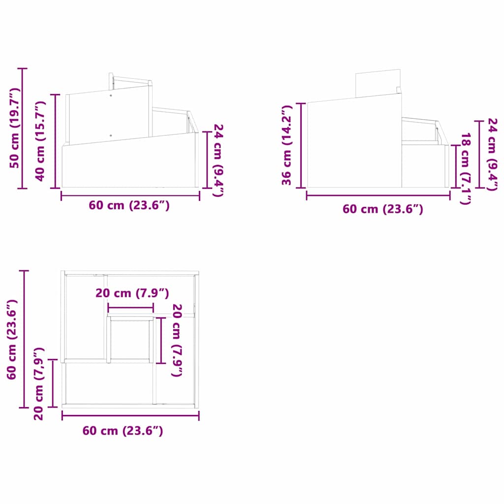 Have Blomsterkrukke Hvid 60 x 60 x 50 cm Koldvalset stål
