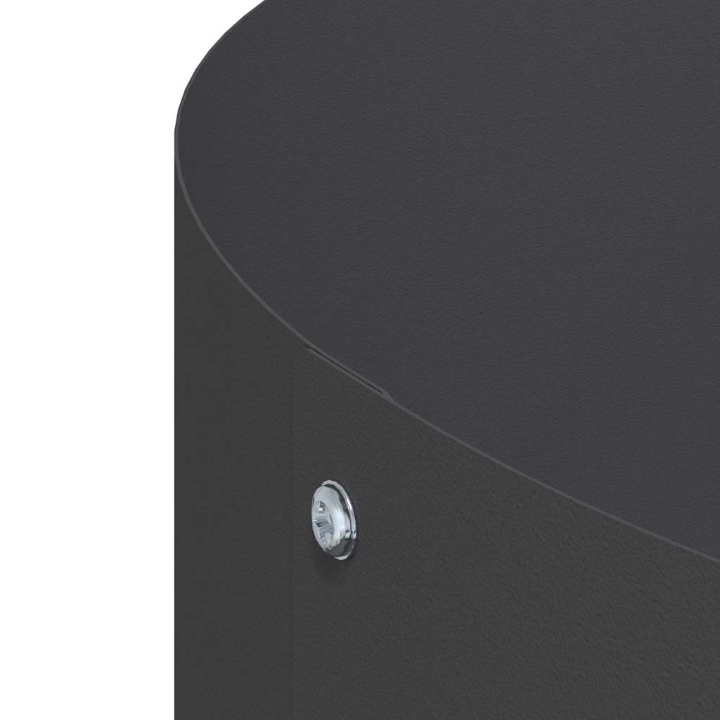 Havekrukker 5 pcs Sort 30 x 30 x 20 cm Stål