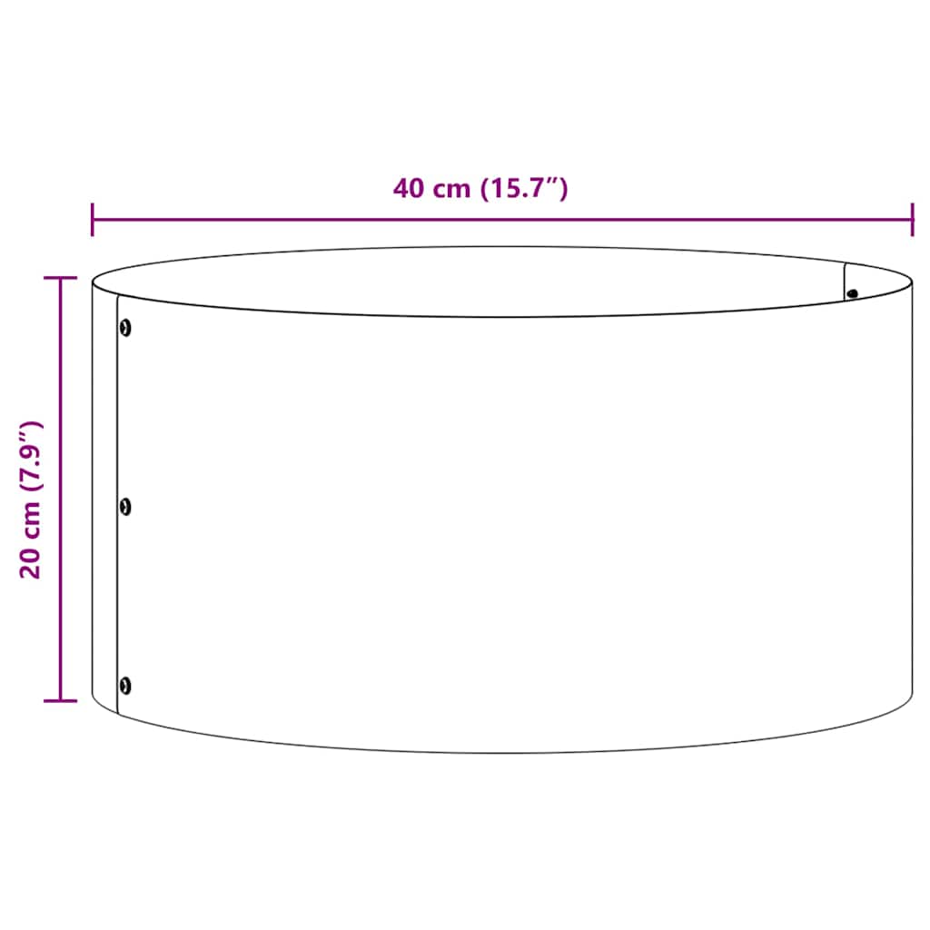 Have Blomsterkrukke 5 pcs Sort 40 x 40 x 20 cm Koldvalset stål