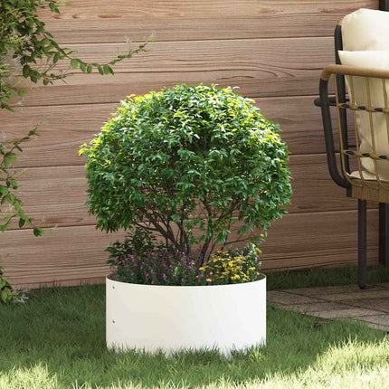 Plante ring 5 stk. Hvid 40 x 40 x 20 cm Koldvalset stål