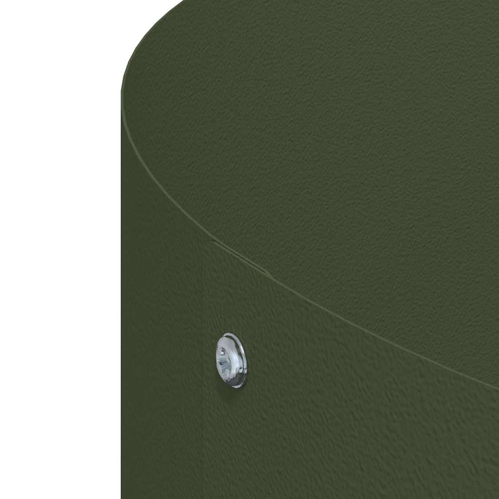 Have Blomsterkrukke Oliven grøn 40 x 40 x 20 cm Koldvalset stål