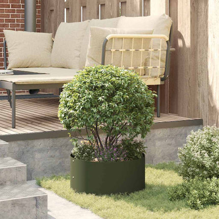 Plante ring Oliven grøn 40 x 40 x 20 cm Koldvalset stål