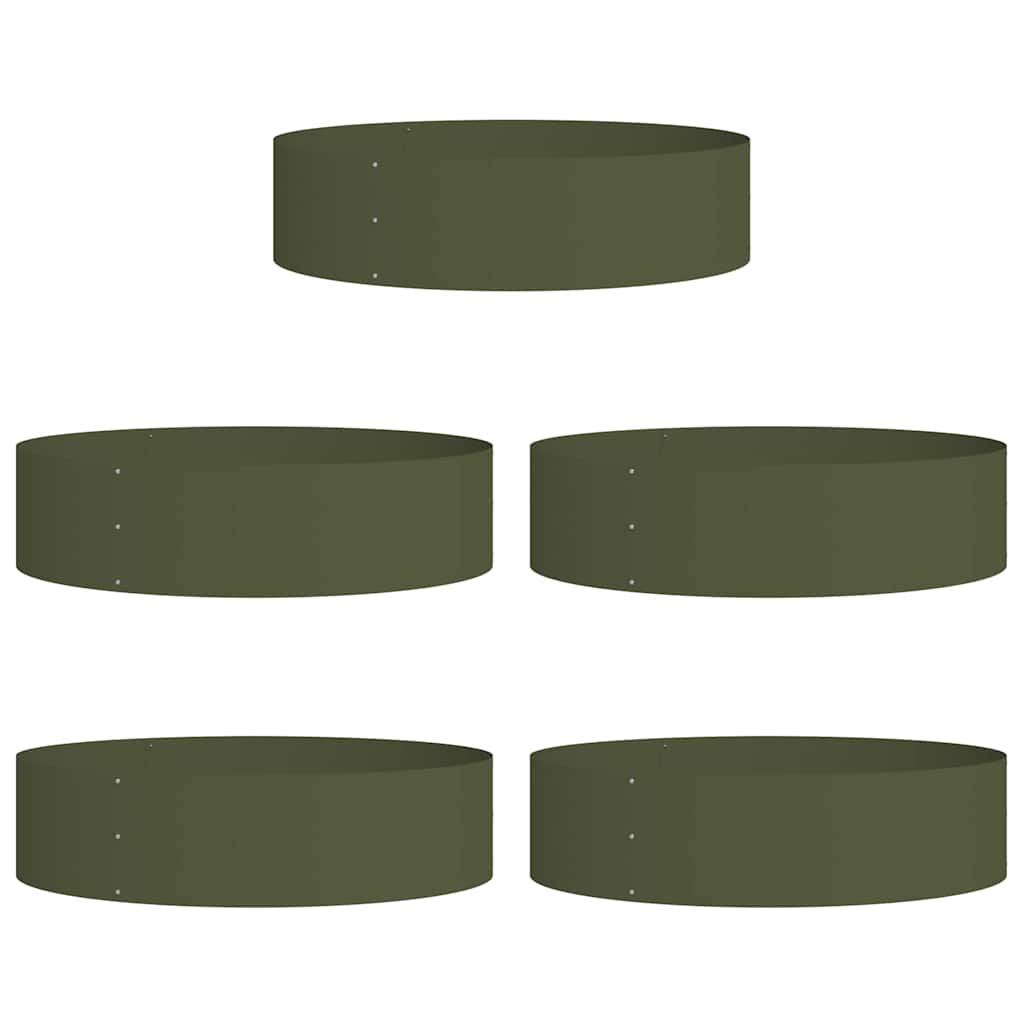 Have Blomsterkrukke 5 pcs Oliven grøn 80 x 80 x 20 cm