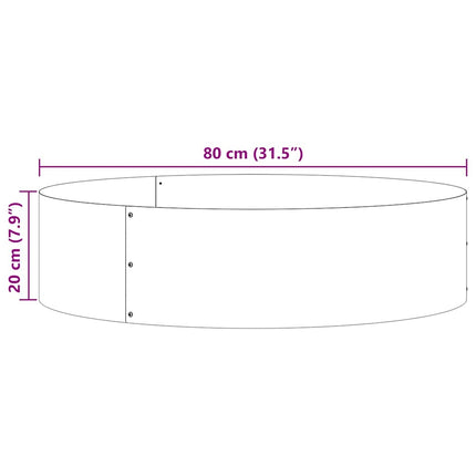 Plante ring Sølv 80 x 80 x 20 cm Rustfrit stål