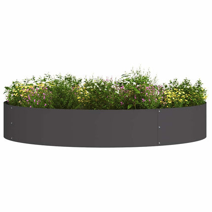 Plante ring 5 stk. Sort 120 x 120 x 20 cm Koldvalset stål