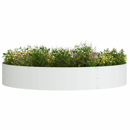 Plante ring 5 stk. Hvid 120 x 120 x 20 cm Koldvalset stål