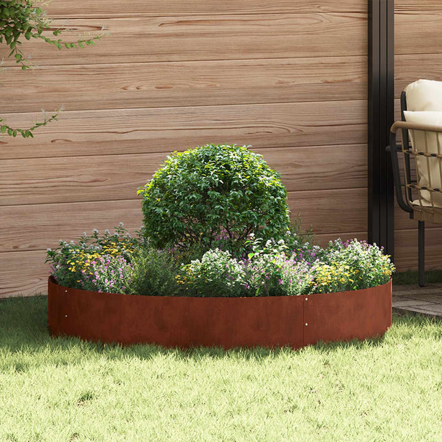Plante ring Rusten 120 x 120 x 20 cm Cortenstål