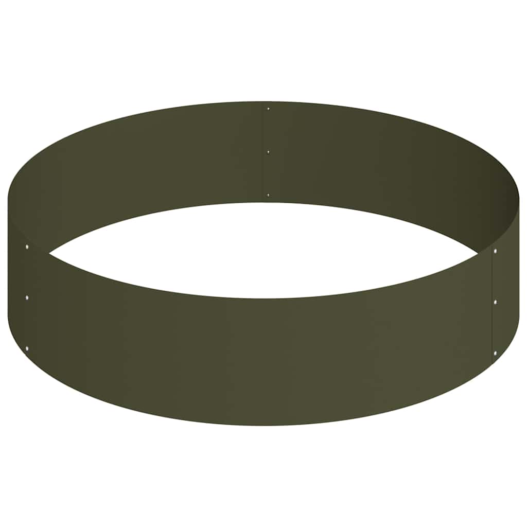 Have Blomsterkrukke Oliven grøn 90 x 90 x 20 cm Koldvalset stål