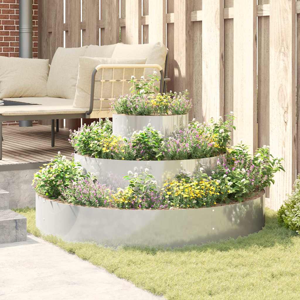 Have Blomsterkrukke Sølv 120 x 120 x 20 cm Galvaniseret stål