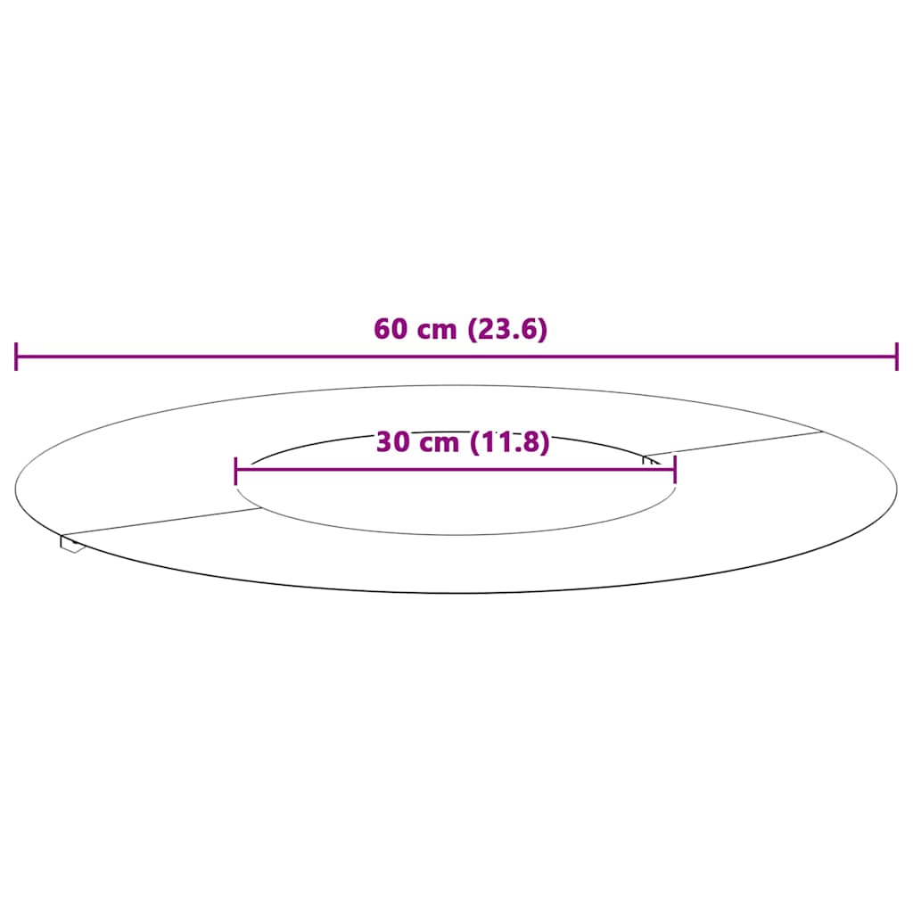 egnet til flade træริงe 5 pcs Sort Ø30 / 60 cm Stål