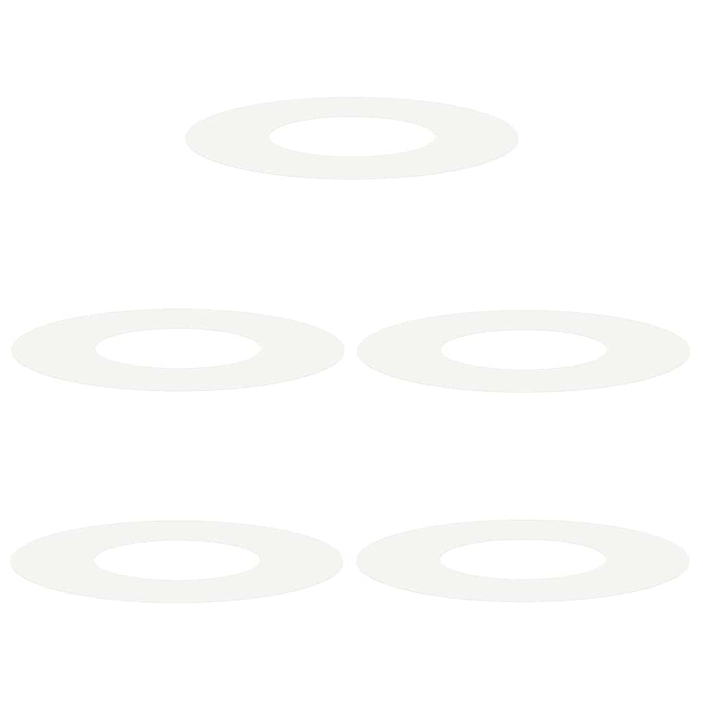 egnet til flade træริงe 5 pcs Hvid Ø30 / 60 cm Stål