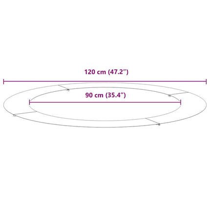 egnet til flade træริงe 5 stk. Sølv Ø90/120 cm