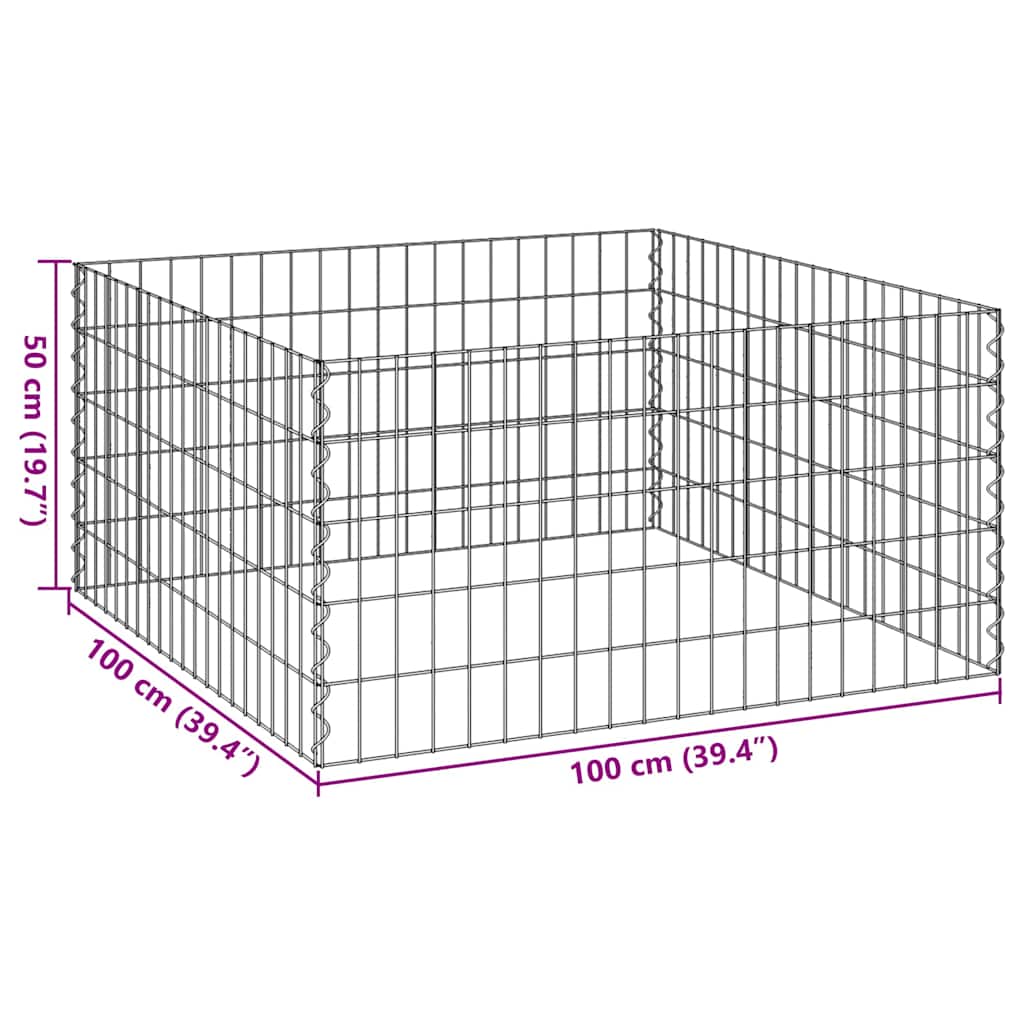 Square Komposter 100 x 100 x 50 cm Jern