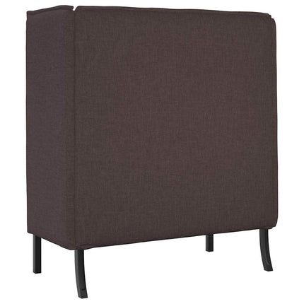 Høj ryg sofa 101cm Mørkebrun Stof