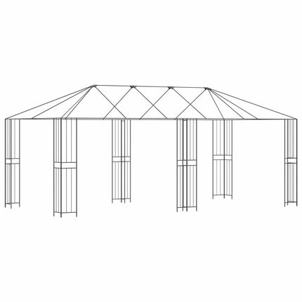 Gazebo ramme uden gazebo stof 6 x 3 m Sort Stål